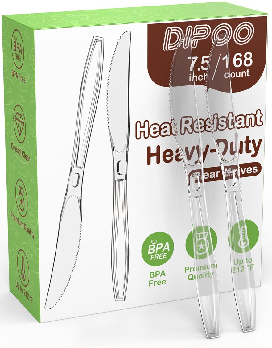 7.1" Clear Plastic Forks Heavy Duty with Heat Resistant & BPA Free, Solid and Durable Plastic Cutlery, Premium Disposable Forks for Party Supply(84 Count)