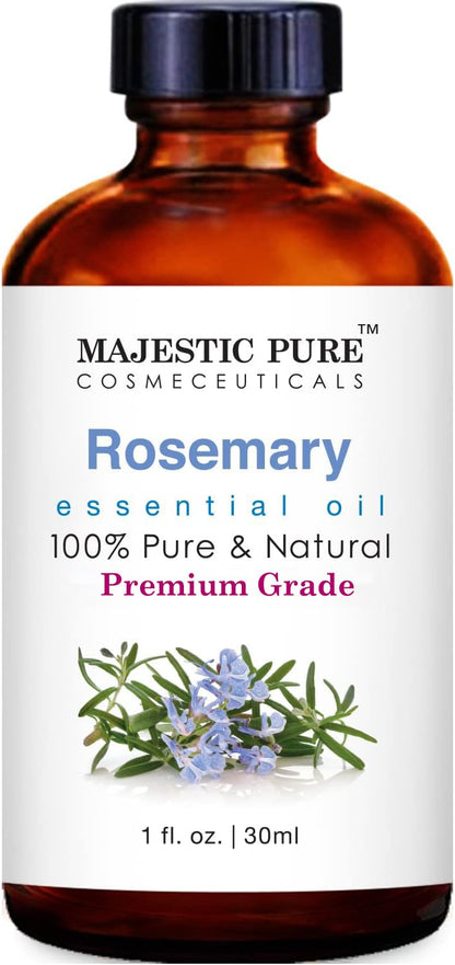 MAJESTIC PURE Basil Essential Oil, Premium Grade, Pure and Natural Premium Quality Oil, 4 Fl Oz