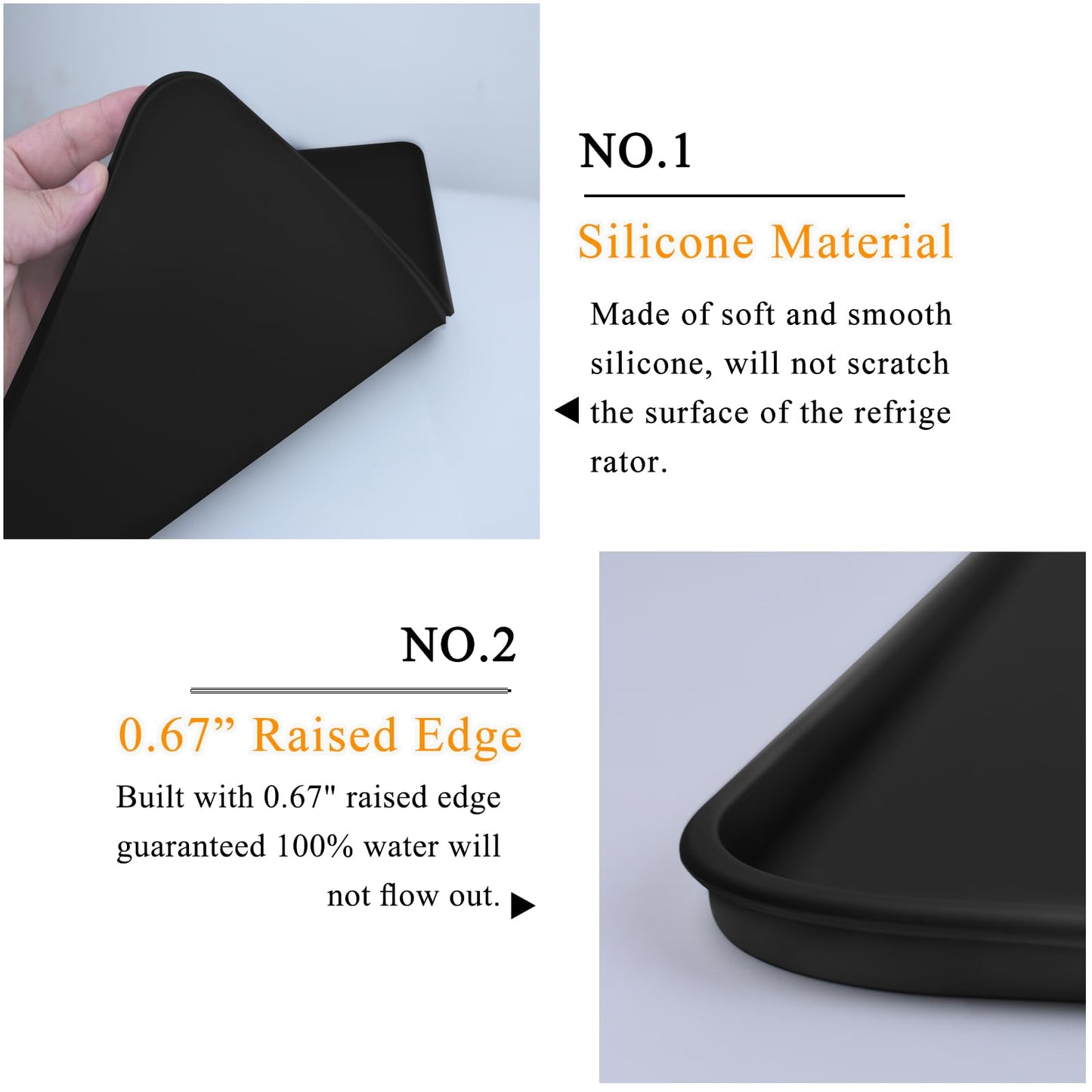 Dryer Top Protector Mat, 23.6'' x 23.6'' Dryer Mat for Top of Dryer, Non-slip Heavy Duty Waterproof Washer and Dryer Top Protector Silicone Mat for Laudry Machine & Dryer