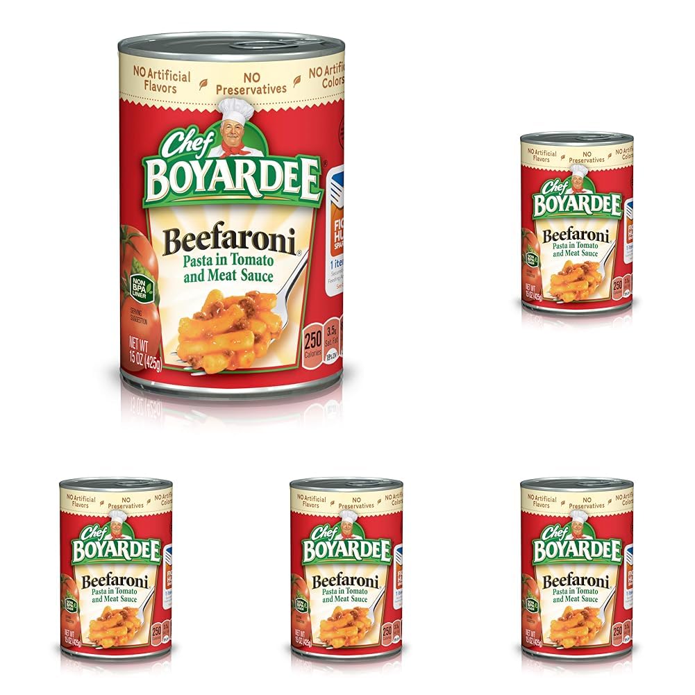 Chef Boyardee Beefaroni, Microwave Pasta, Canned Food, 15 oz.