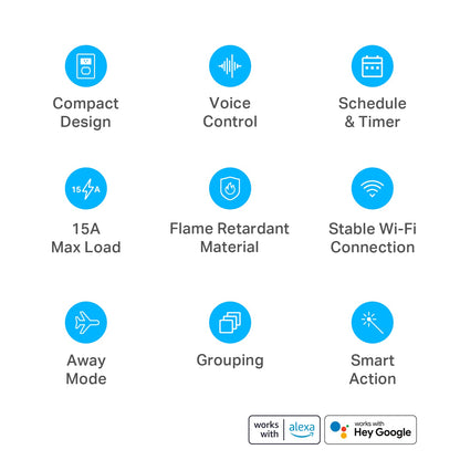 Kasa Smart Plug Mini 15A, Smart Home Wi-Fi Outlet Works with Alexa, Google Home & IFTTT, No Hub Required, UL Certified, 2.4G WiFi Only, 4-Pack(EP10P4) , White