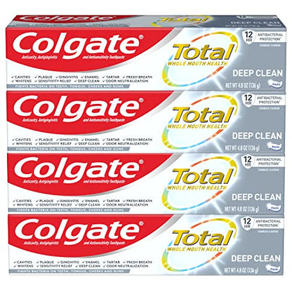 Colgate Baking Soda & Peroxide Toothpaste - Whitens Teeth, Fights Cavities & Removes Stains, Brisk Mint, 6 Ounce (Pack of 2)