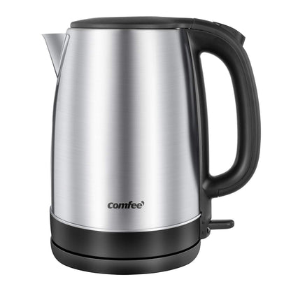 COMFEE' Stainless Steel Electric Kettle, 1.7 Liter Tea Kettle Electric & Hot Water Kettle, 1500W Fast Boil with LED Light, Auto Shut-Off and Boil-Dry Protection