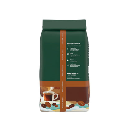 Starbucks Breakast Blend Medium Roast Ground Coffee, 18 Ounce (Pack of 1)