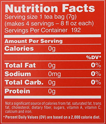 Luzianne Decaffeinated Iced Tea Bags, Family Size, 24ct Box (Pack of 6)