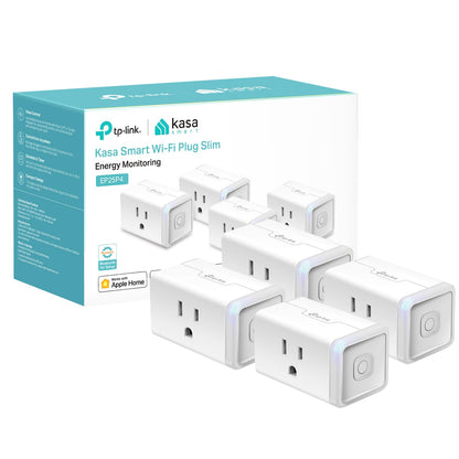 Kasa Smart Plug Mini 15A, Smart Home Wi-Fi Outlet Works with Alexa, Google Home & IFTTT, No Hub Required, UL Certified, 2.4G WiFi Only, 4-Pack(EP10P4) , White