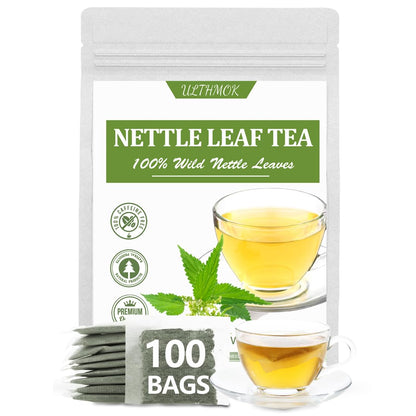 Premium 50 Mullein Leaf Tea Bags. Made with 100% Pure Mullein Leaves, for Lungs Cleanse and Respiratory Support, No Flavoring & No Additives & Caffeine Free.