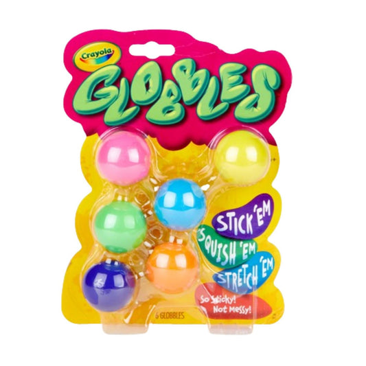 Crayola Globbles Fidget Toy (6ct), Sticky Fidget Balls, Squish Gift for Kids, Sensory Toys for Kids, Stress Toy, Kids Stocking Stuffer, 4+