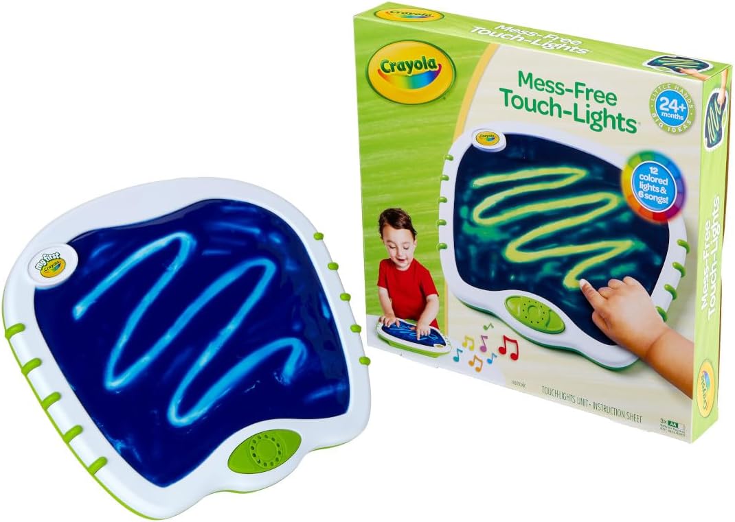 Crayola Toddler Touch Lights, Musical Toy, Sensory Board, Sensory Toys for Toddlers, Mess Free Finger Painting, for Toddlers, 2+