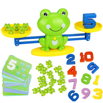 Aitbay Cool Math Game, Valentines for Preschoolers Frog Balance Counting Toys for Boys & Girls Educational Number Toy Fun Children's Gift STEM Learning Age 3+ (63 PCS)