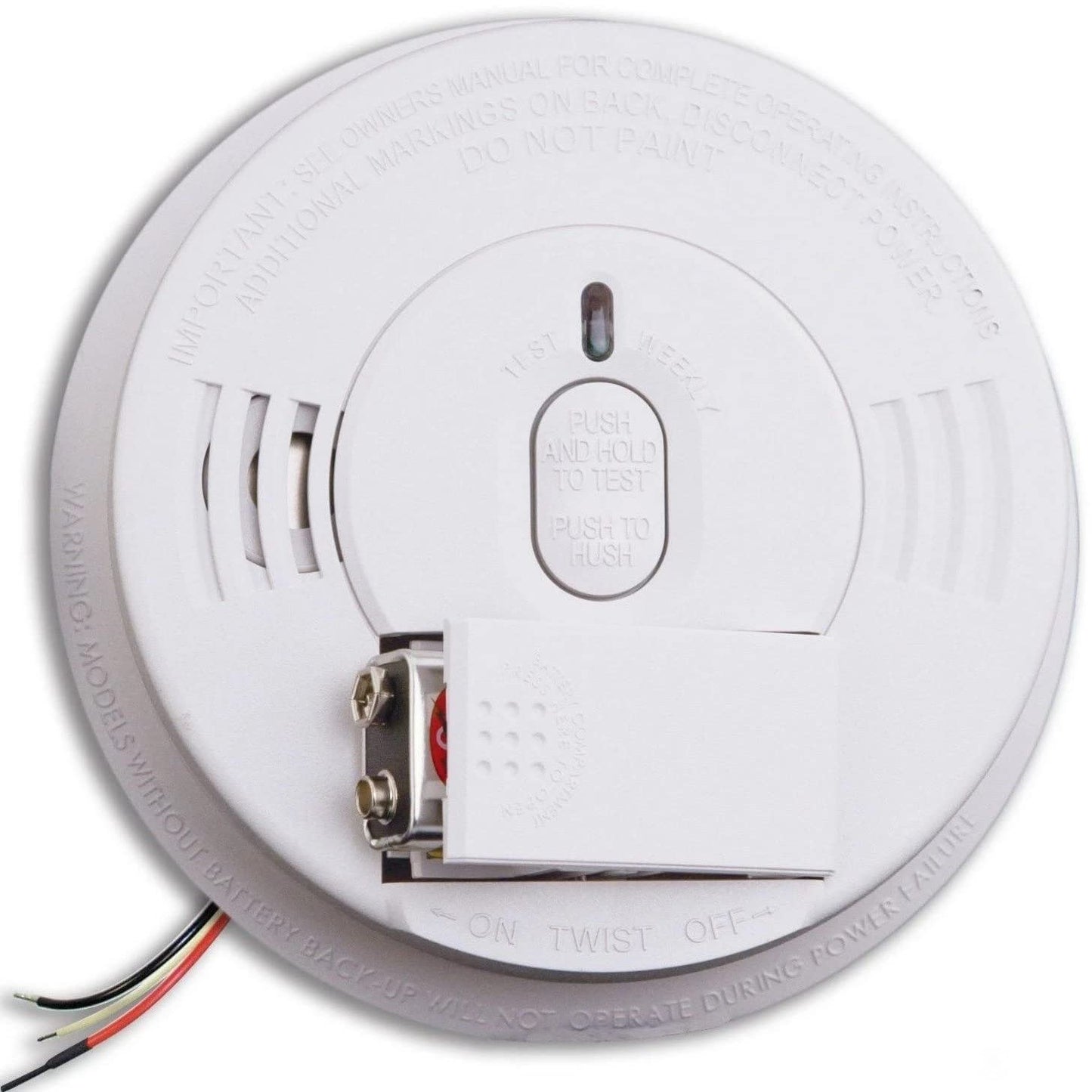 Kidde Smoke Detector, Hardwired Smoke Alarm with Battery Backup, Test-Silence Button