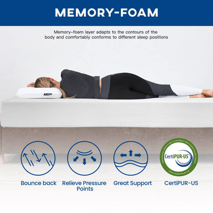 FDW 5 Inch Gel Memory Foam Mattress Medium-Firm Mattress for Pressure Relief & Cooler Sleep Mattress for Kid Adults CertiPUR-US Certified Mattress in a Box,Twin