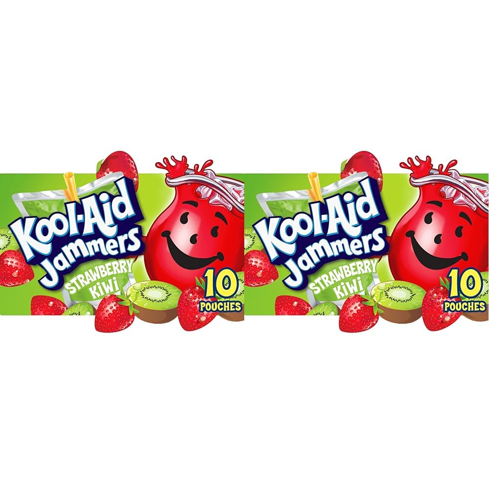 Kool-Aid Jammers Blue Raspberry Flavored Kids 0% Juice Drink (10 ct Box, 6 fl oz Pouches)