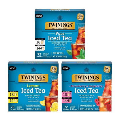 Twinings English Breakfast Black Tea, 100 Individually Wrapped Tea Bags, Smooth, Flavourful, Robust, Caffeinated, Enjoy Hot or Iced