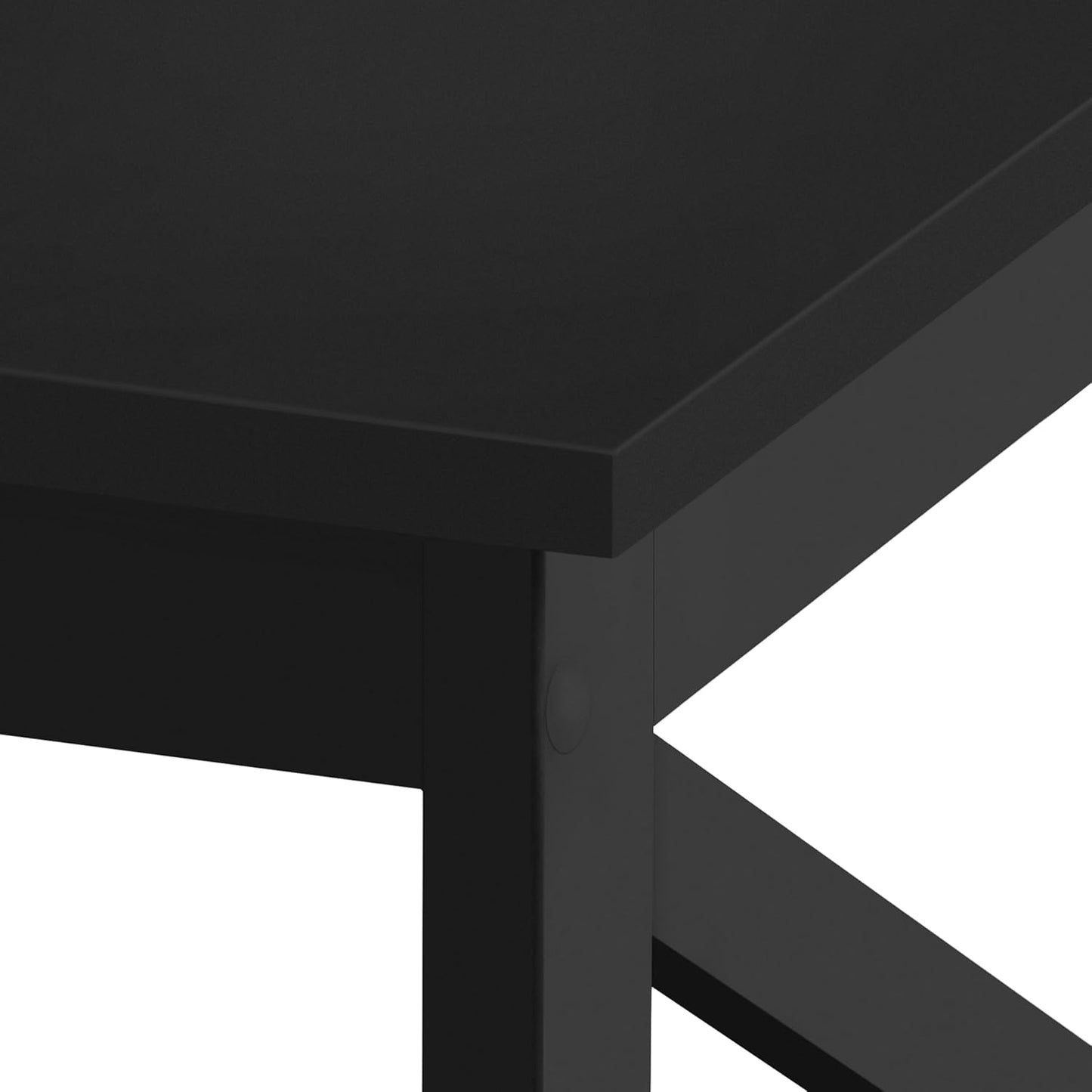 Yaheetech Wood 2-Tier Black Coffee Table with Storage Shelf for Living Room, X Design Accent Cocktail Table, Easy Assembly Home Furniture, 39.5 x 21.5 x 18 Inches