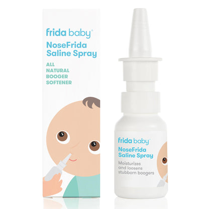 Frida Baby NoseFrida Nasal Saline Spray, Baby Saline Drops + Spray to Soften Nasal Passages, 0.68 fl oz