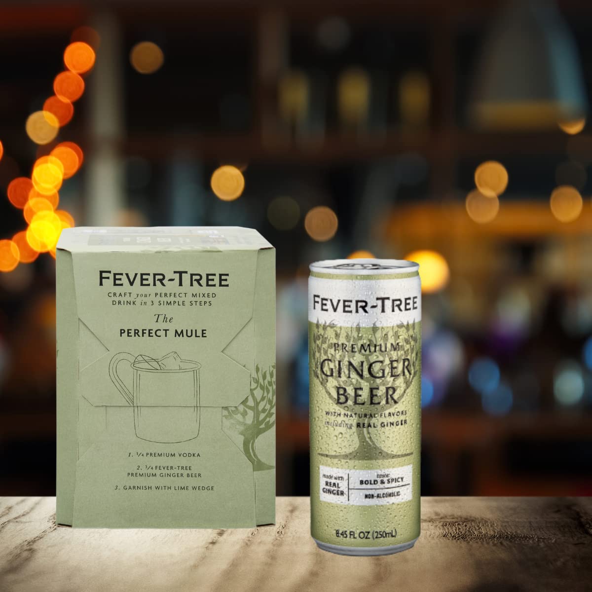 Fever Tree Ginger Beer - Premium Quality Mixer - Refreshing Beverage for Cocktails & Mocktails. Naturally Sourced Ingredients, No Artificial Sweeteners or Colors - 150 ML Cans - Pack of 24