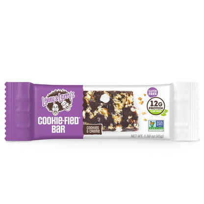 Lenny & Larry's Cookie-fied Bar, Cookies & Creme, 45g - Plant-Based Protein Bar, Vegan and Non-GMO (Pack of 9)