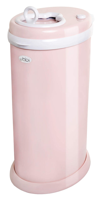 Ubbi Steel Diaper Pail, Odor Locking, No Special Bag Required, Award-Winning, Registry Must-Have, White