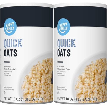 Amazon Brand - Happy Belly Quick Cook Oats, 1.12 pound (Pack of 1)