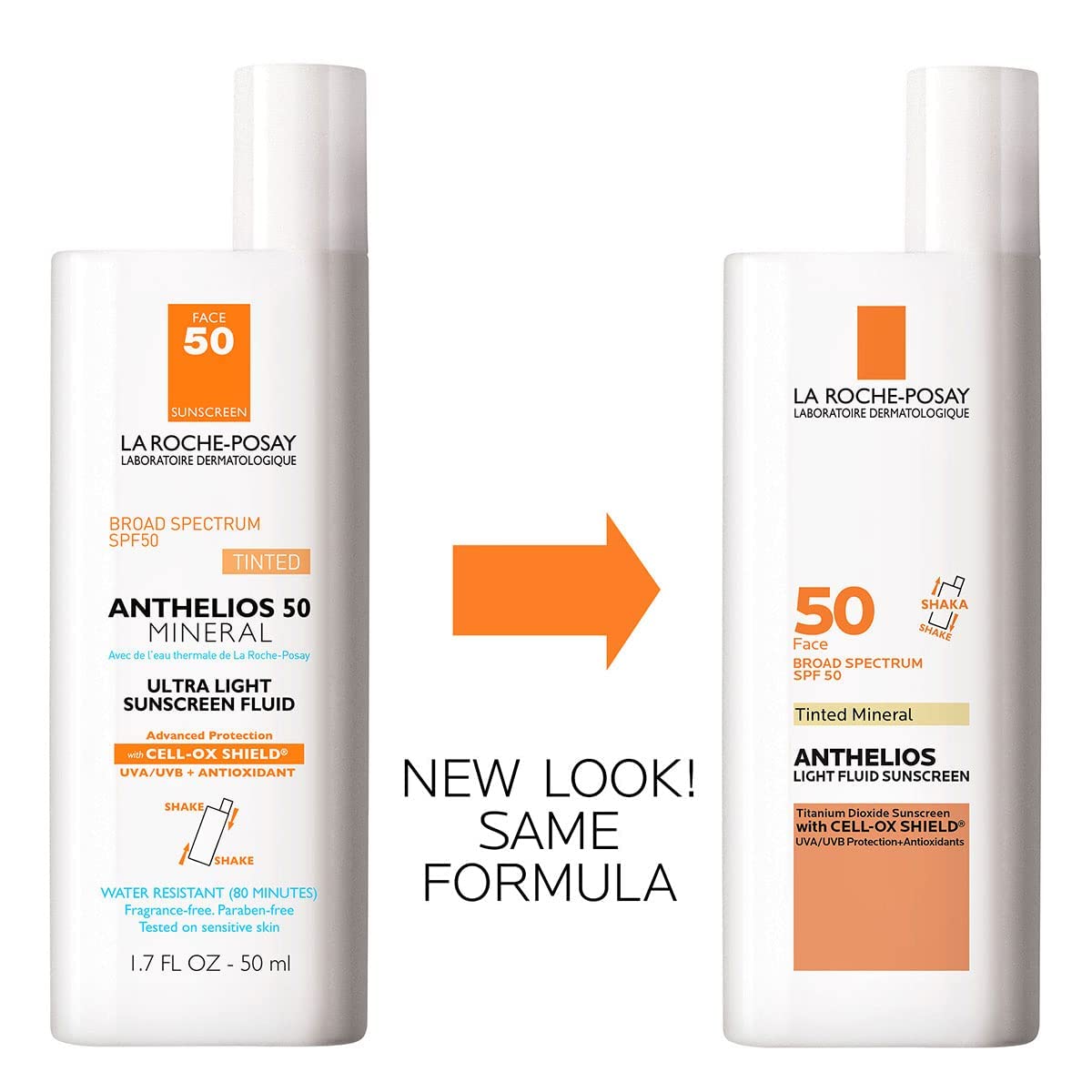 La Roche-Posay Anthelios Tinted SPF 50 Sunscreen & Toleriane Gentle Cleanser Travel Set - With Titanium Dioxide & Niacinamide