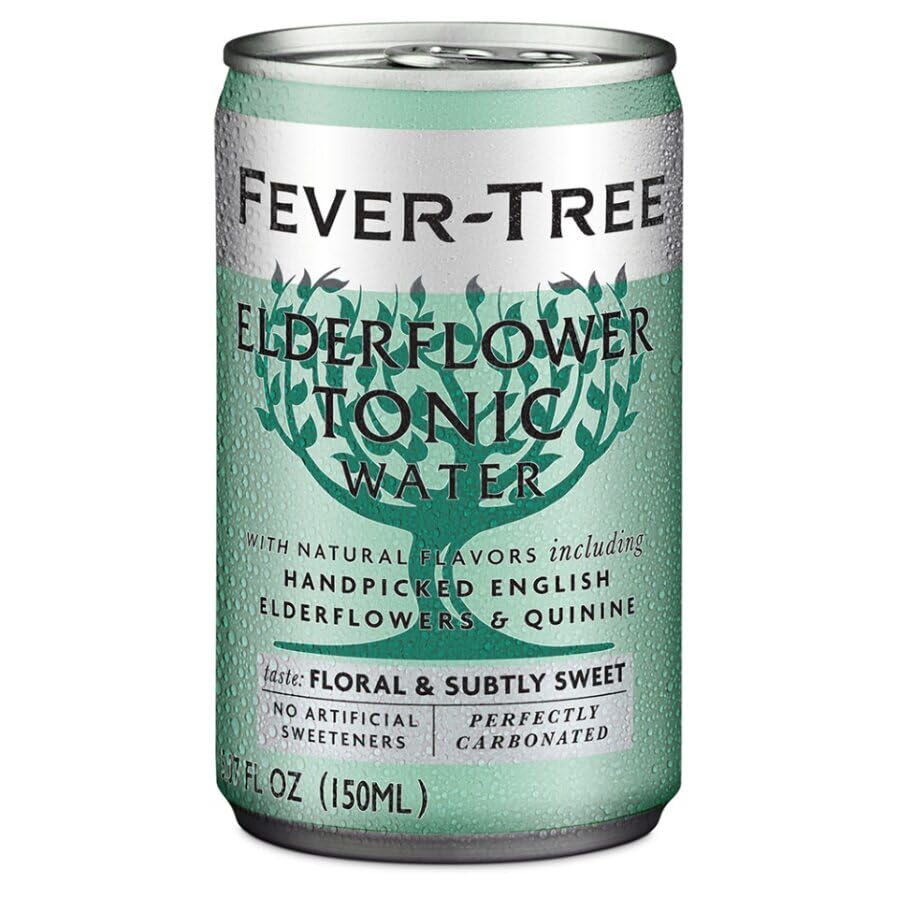 Fever-Tree Light Tonic Water Cans, 5.07 Fl Oz (Pack of 24), Lower in Calories, No Artificial Sweeteners, Flavorings or Preservatives (Packaging may vary)