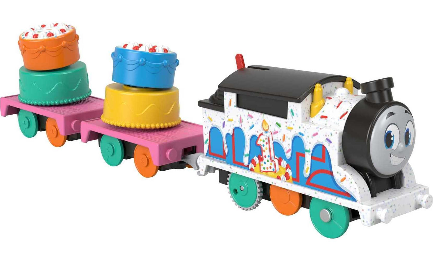 Thomas & Friends Motorized Toy Train Graffiti James Battery-Powered Engine with Tender & Cargo Car for Pretend Play Preschool Kids Ages 3+ Years