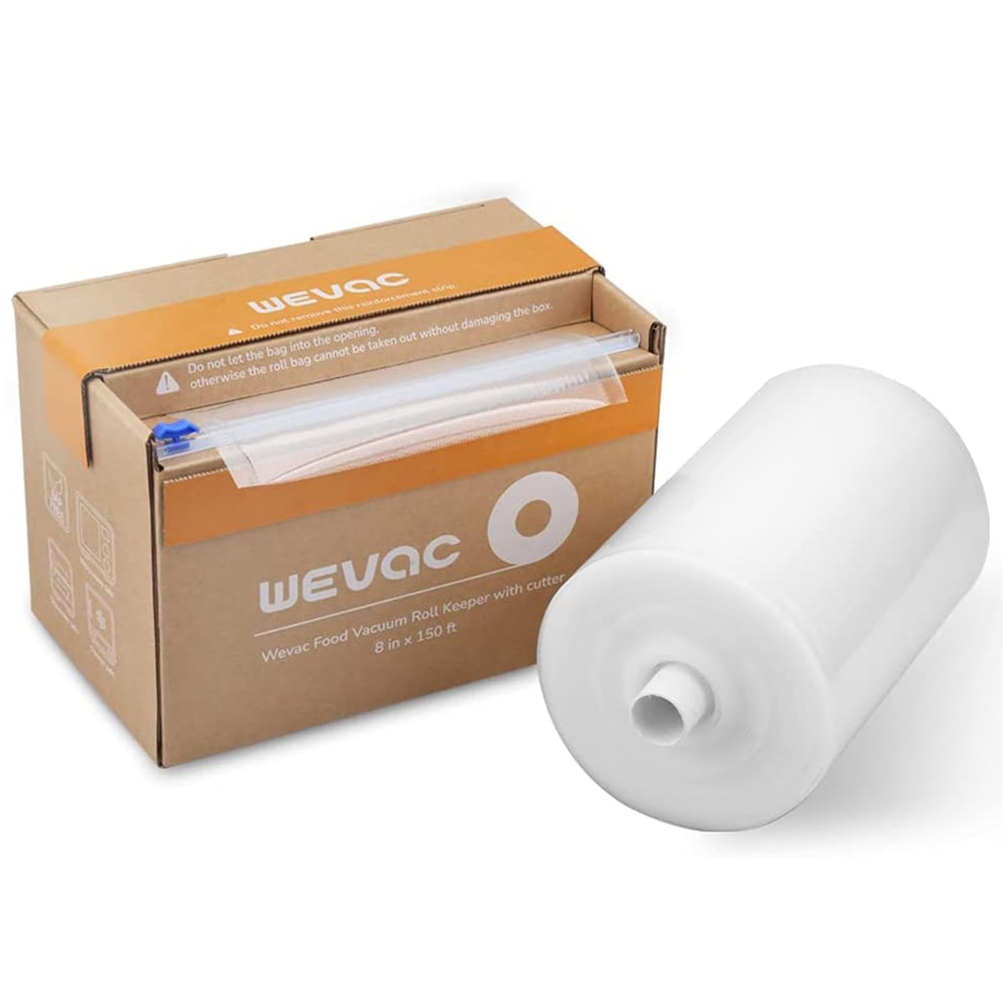 Wevac 11” x 150’ Food Vacuum Seal Roll Keeper with Cutter, Ideal Vacuum Sealer Bags for Food Saver, BPA Free, Commercial Grade, Great for Storage, Meal prep and Sous Vide