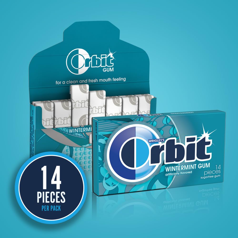 ORBIT Spearmint Sugar Free Back to School Chewing Gum, 3 Ct Packs