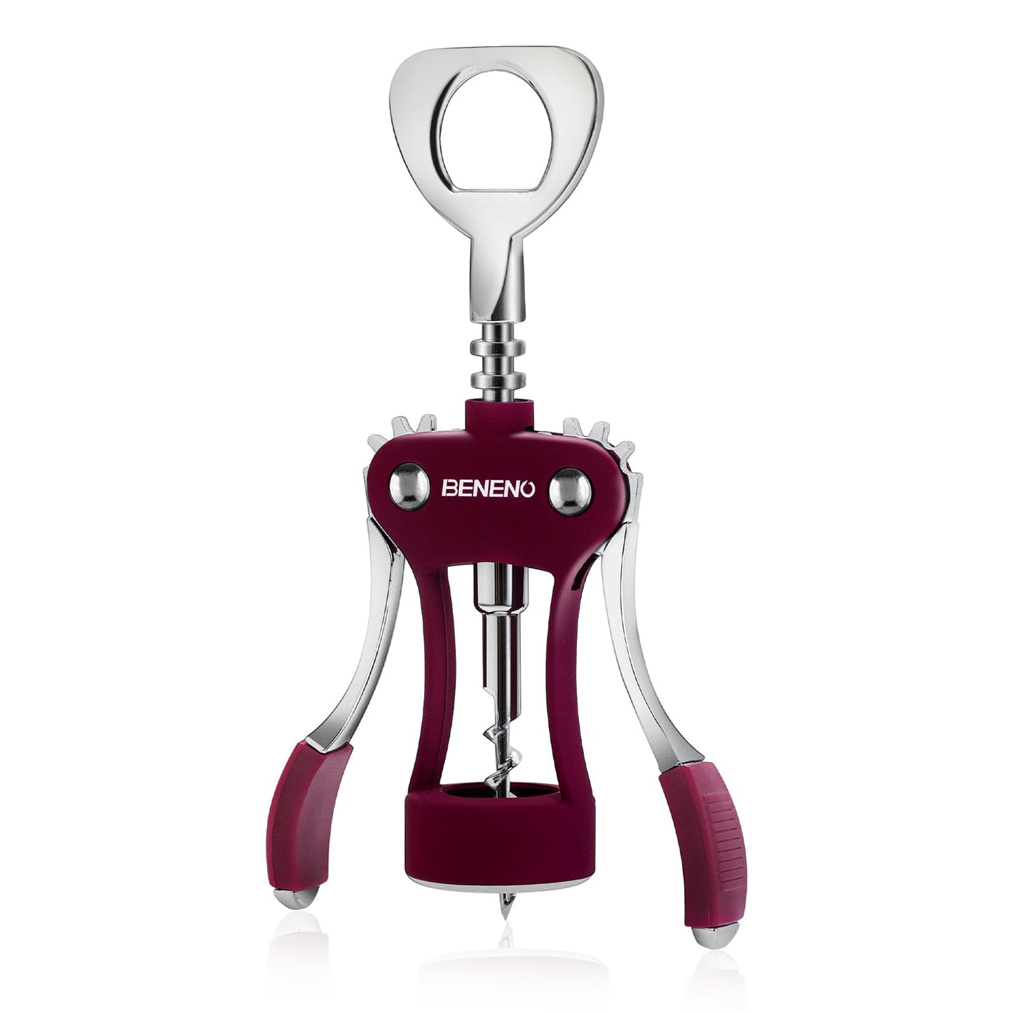 Wine Opener, Zinc Alloy Premium Wing Corkscrew Wine Bottle Opener with Multifunctional Bottles Opener, Sharp Corkscrew with Ergonomic Non-slip Wing Handle, Upgrade