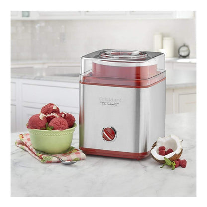 CUISINART Ice Cream Maker, Ice Cream and Frozen Yogurt Machine, 2-Qt. Double-Insulated Freezer Bowl, Silver, ICE30BCP1