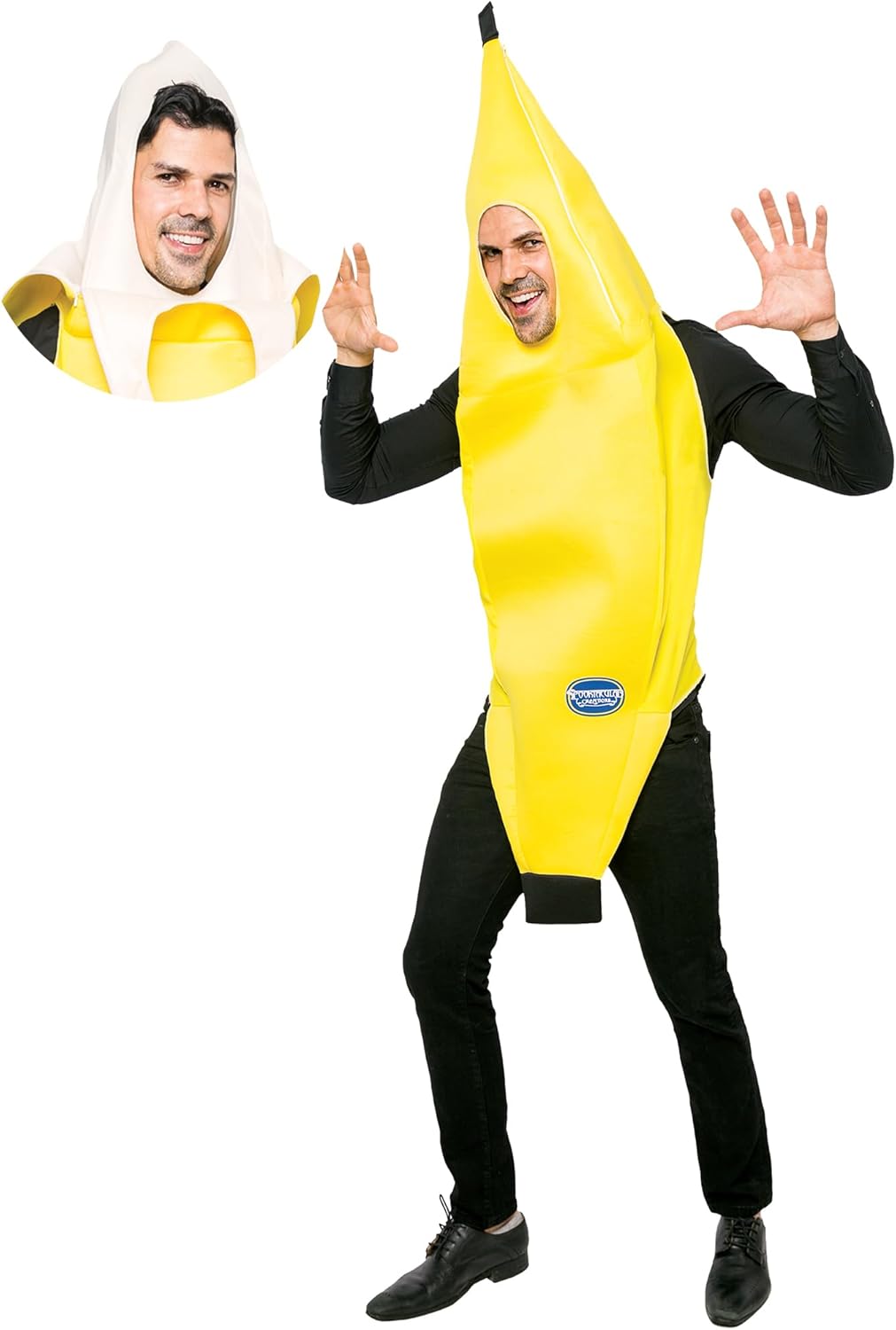 Spooktacular Creations Appealing Banana Costume Adult Deluxe Set for Halloween Dress Up Party and Roleplay Cosplay