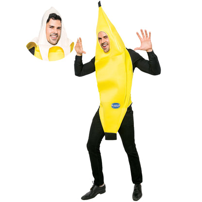 Spooktacular Creations Appealing Banana Costume Adult Deluxe Set for Halloween Dress Up Party and Roleplay Cosplay