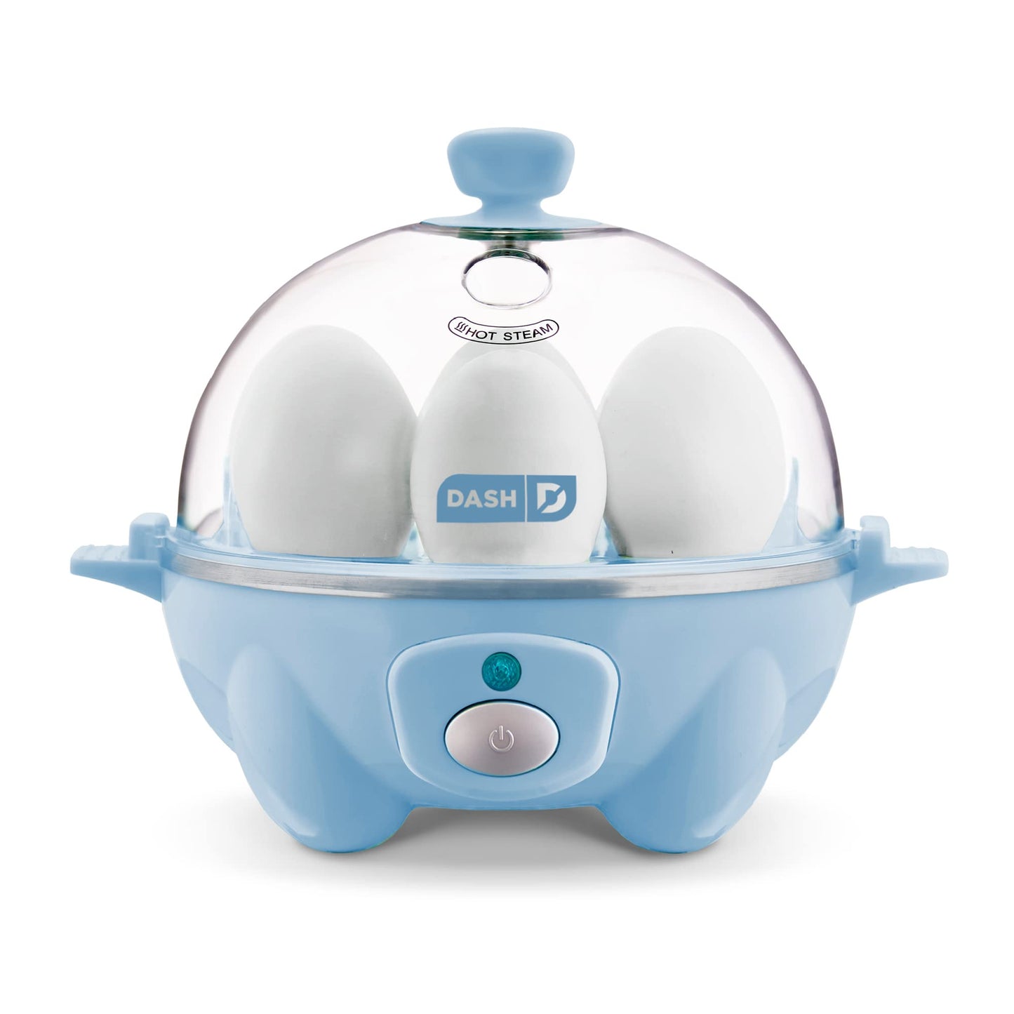 DASH Rapid Egg Cooker: 6 Egg Capacity Electric Egg Cooker for Hard Boiled Eggs, Poached Eggs, Scrambled Eggs, or Omelets with Auto Shut Off Feature - Aqua, 5.5 Inch (DEC005AQ)