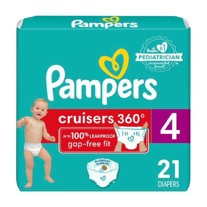 Pampers Cruisers 360 Diapers - Size 5, One Month Supply (128 Count), Pull-On Disposable Baby Diapers, Gap-Free Fit