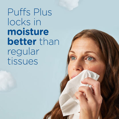 Puffs Plus Lotion Facial Tissue, 1 Family Box, 124 Tissues Per Box