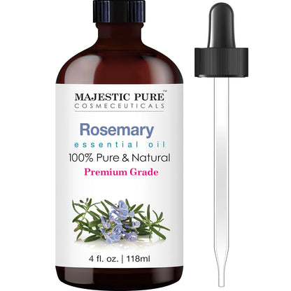 MAJESTIC PURE Basil Essential Oil, Premium Grade, Pure and Natural Premium Quality Oil, 4 Fl Oz