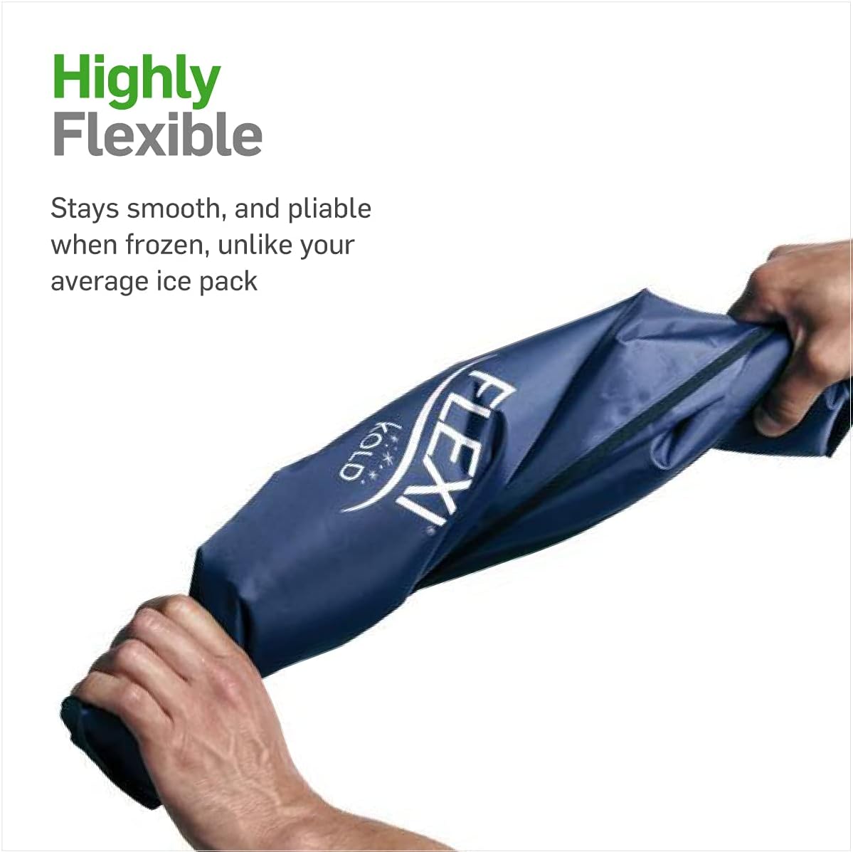 FlexiKold Gel Soft Flexible Ice Packs for Injuries - Reusable Freezer Cold Pack, Cold Compress & Cooling Gel Pad for Face, Shoulder, Hip, Leg, Arm, Ankle & Foot Injury - Medium - 7.5” x 11.5”