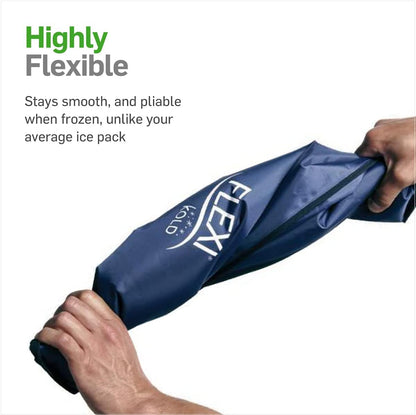 FlexiKold Gel Soft Flexible Ice Packs for Injuries - Reusable Freezer Cold Pack, Cold Compress & Cooling Gel Pad for Face, Shoulder, Hip, Leg, Arm, Ankle & Foot Injury - Medium - 7.5” x 11.5”