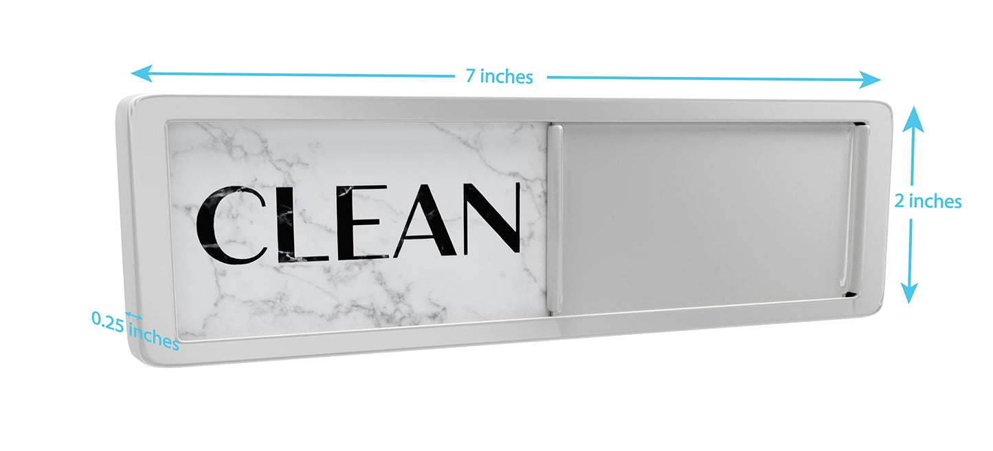 Dishwasher Magnet Clean Dirty Sign, Strong Universal Dirty Clean Dishwasher Magnet Indicator for Kitchen Organization, Slide Rustic Farmhouse Black and White Wood