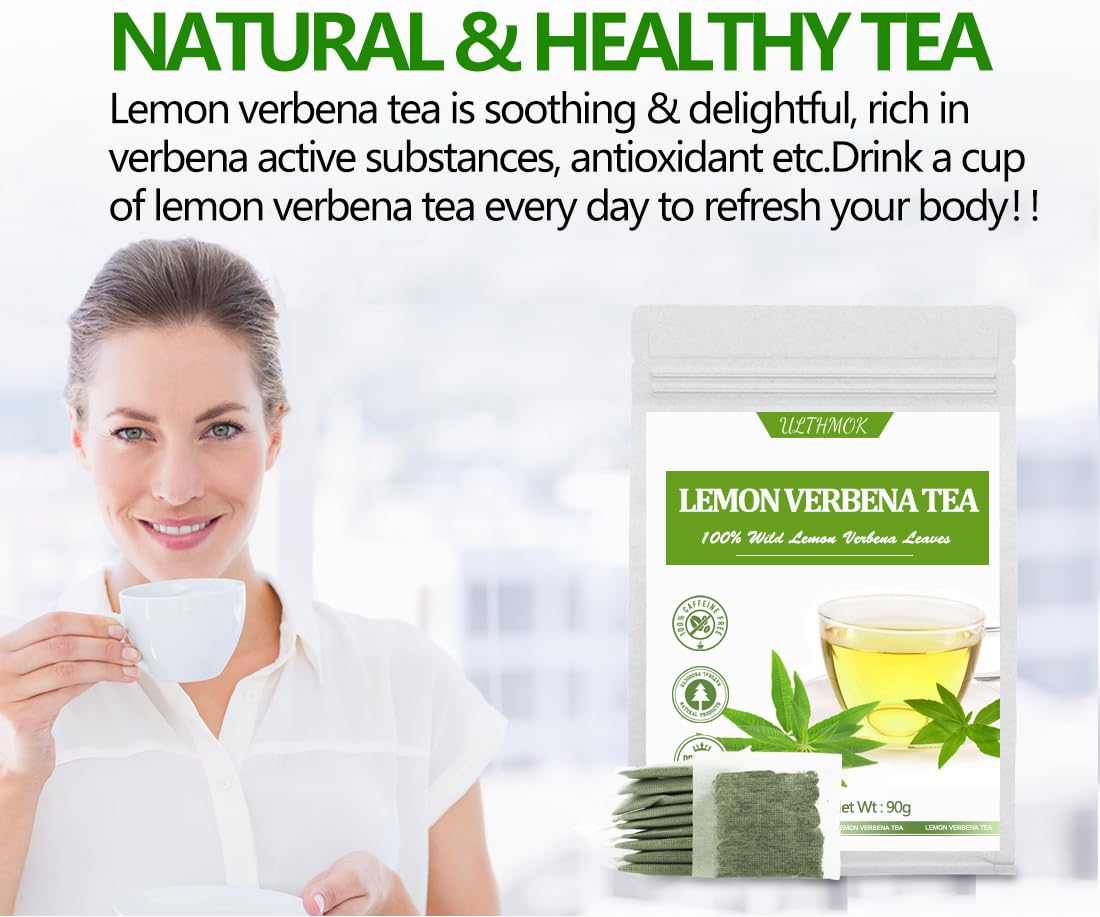 Premium 50 Mullein Leaf Tea Bags. Made with 100% Pure Mullein Leaves, for Lungs Cleanse and Respiratory Support, No Flavoring & No Additives & Caffeine Free.