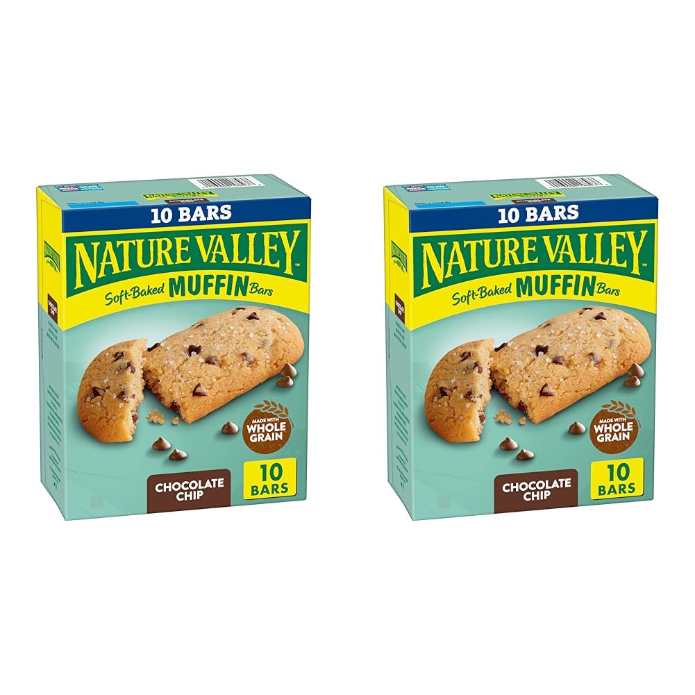 Nature Valley Soft-Baked Muffin Bars, Chocolate Chip, Snack Bars, 10 ct