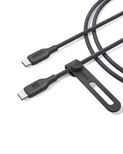 Anker USB C to USB C Cable (240W,10ft), Bio-Braided USB C Charger Cable Fast Charge for iPhone15/15Pro/15Plus/15ProMax, iPad Pro 2020, iPad Air 4, Samsung Galaxy S23+/S23 Ultra