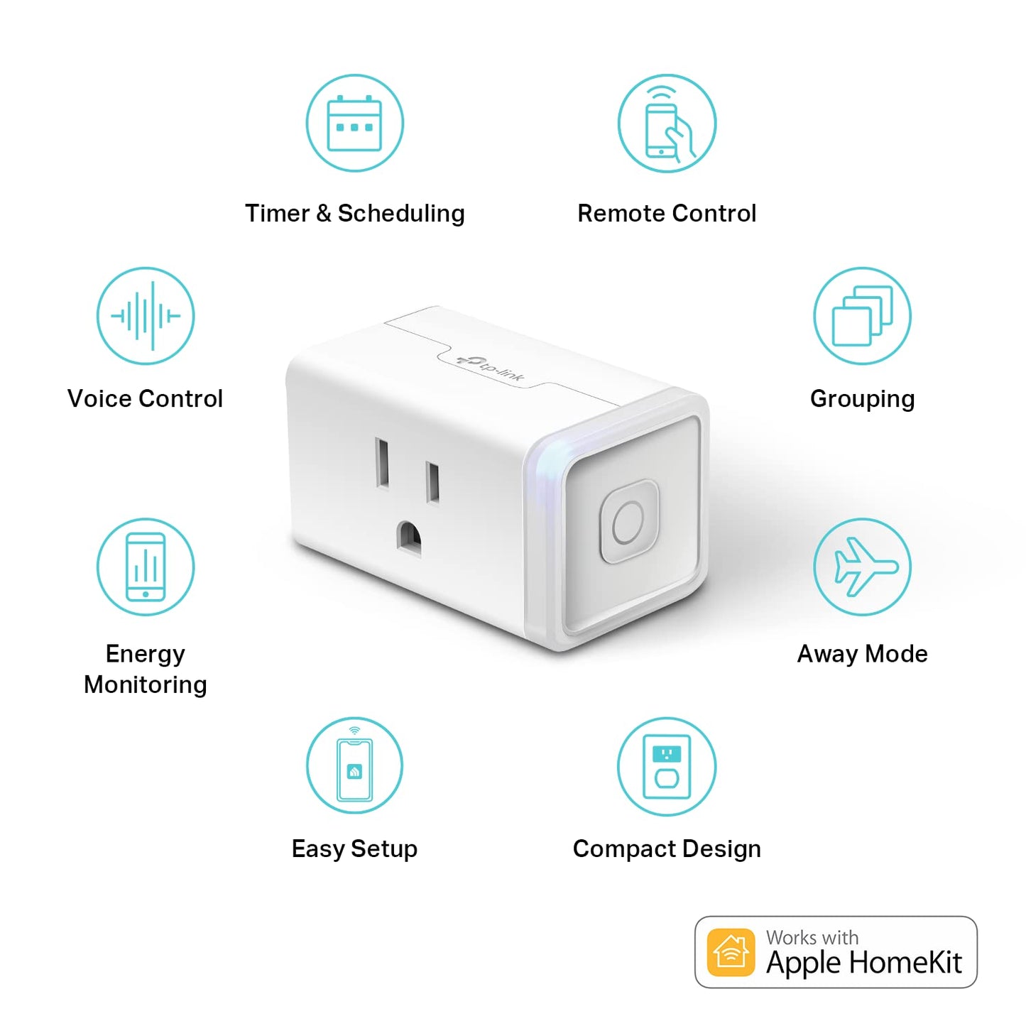 Kasa Smart Plug Mini 15A, Smart Home Wi-Fi Outlet Works with Alexa, Google Home & IFTTT, No Hub Required, UL Certified, 2.4G WiFi Only, 4-Pack(EP10P4) , White