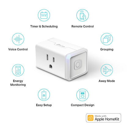 Kasa Smart Plug Mini 15A, Smart Home Wi-Fi Outlet Works with Alexa, Google Home & IFTTT, No Hub Required, UL Certified, 2.4G WiFi Only, 4-Pack(EP10P4) , White