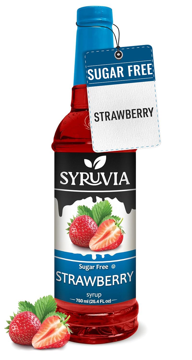 Syruvia Sugar-Free Lavender Syrup (25.4 fl oz) - Delicate Floral Bliss with Zero Added Sugar – Kosher, Gluten-Free, Perfect for Enhancing Beverages, Desserts, and Culinary Creations