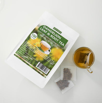 Premium 50 Mullein Leaf Tea Bags. Made with 100% Pure Mullein Leaves, for Lungs Cleanse and Respiratory Support, No Flavoring & No Additives & Caffeine Free.