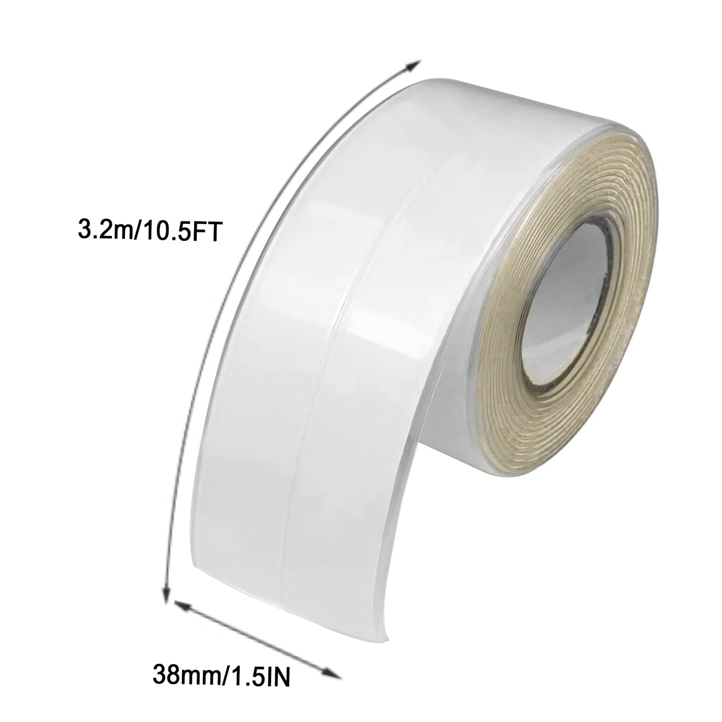 White Caulk Tape Waterproof Self Adhesive,, Toilet Caulk Sealant Tape, Bathtub Caulk Sealing Strip Tape for Bathroom Caulking Tape Shower Caulk