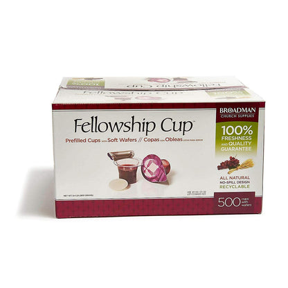 BROADMAN CHURCH SUPPLIES Pre-filled Communion Fellowship Cup, Juice and Wafer Set, 100 Count