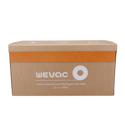 Wevac 11” x 150’ Food Vacuum Seal Roll Keeper with Cutter, Ideal Vacuum Sealer Bags for Food Saver, BPA Free, Commercial Grade, Great for Storage, Meal prep and Sous Vide